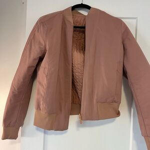 Lulu Lemon Reversible Pink Blush Bomber Jacket